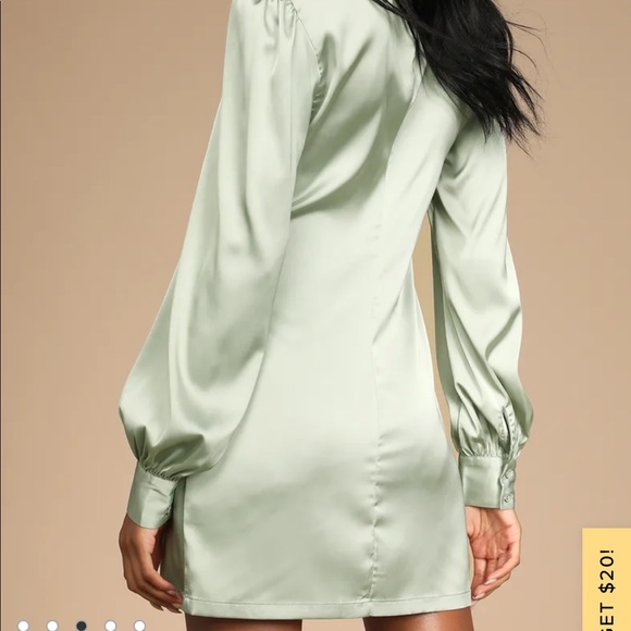 Don’t Ruche Into Things Sage Lulu’s Shirt Dress - Picture 3 of 9